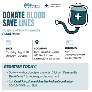 HOTP - Blood Drive Social Media Post (5) Hospice of the Panhandle Blood Drive Graphic